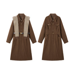 Women's Safari-Style Utility Dress with Belt