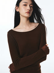 Women's Wool Blend Knit Dress with Mesh Panels