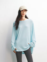Women's Oversized Lyocell-Wool Blend T-Shirt
