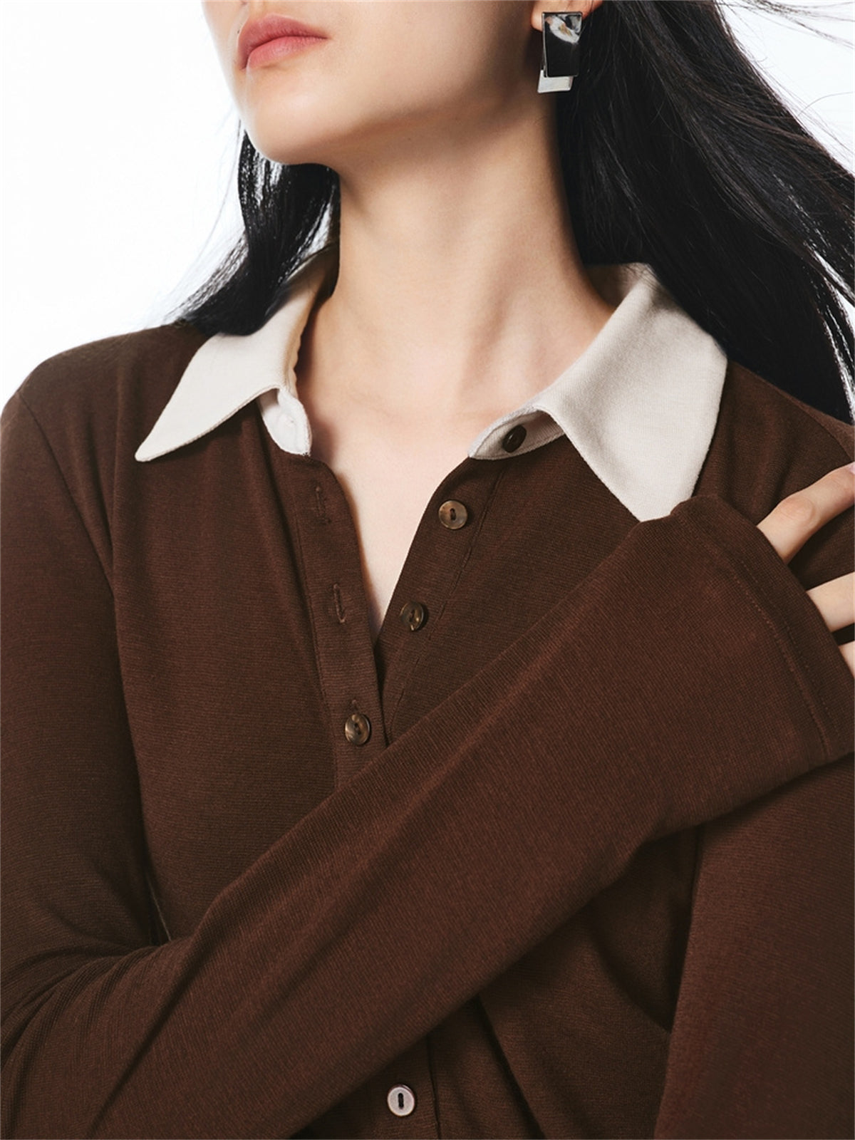 Women's Colorblock Layered-Look Polo T-Shirt