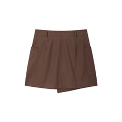 Women's Short Asymmetrical Skirt with Belt