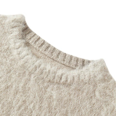 Women's Coffee Textured Knit Pullover