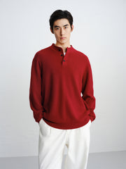 Men's Wool Henley Sweater