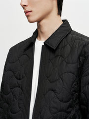 Men's Black Relaxed Quilted Padded Jacket