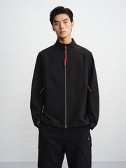 Men's Outdoor Stand-Collar Contrast-Zip Jacket