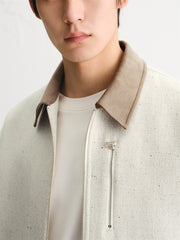 Men's Tweed-Texture Marl Oversized Jacket