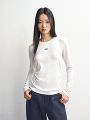 Women's Slim-Fit Ruched-Waist T-Shirt