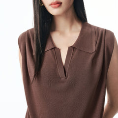 Women's Sleeveless Cropped Knit Pullover