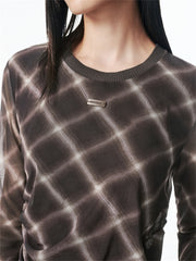 Women's Slim-Fit Lightweight Check Top