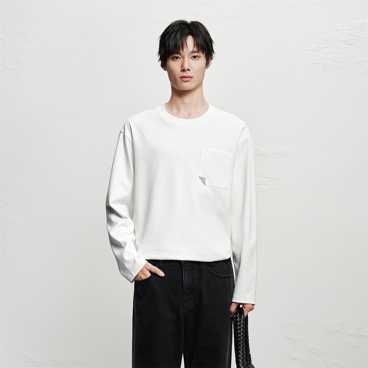 Men's Basic Cotton Long-Sleeve T-Shirt
