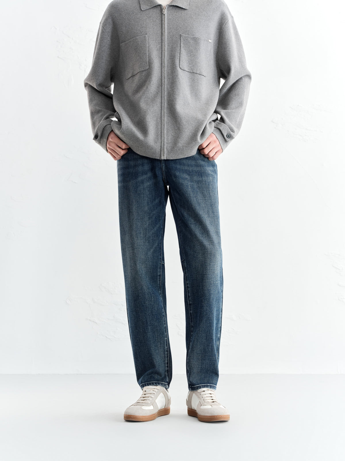 Men's Thermal Washed Tapered Jeans