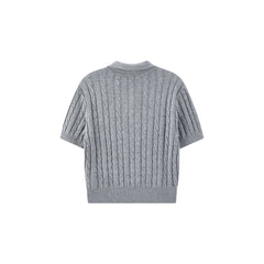 Women's Cable Knit Short-Sleeve Top