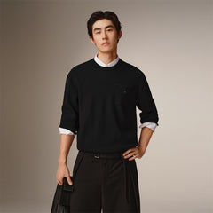 Men's Basic Solid Knit Sweater