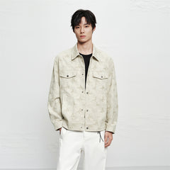 Men's Allover Letter Jacquard Jacket