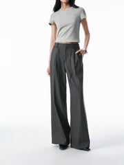 Women's Oversized Suit Pants with Detachable Belt