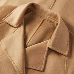 Women's Camel Belted Wool Coat