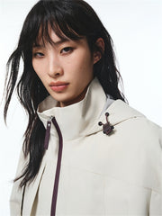 Women's Boxy Cropped Outdoor Hooded Jacket