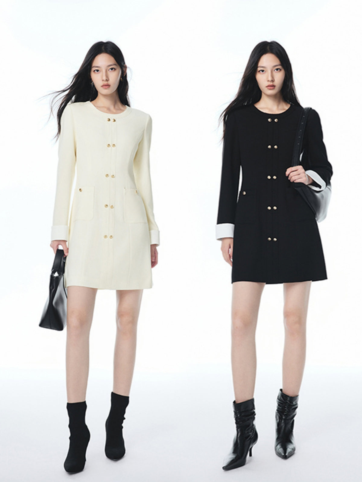 Women's Tweed-Inspired Minimal Dress