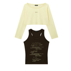 Women's Printed Tank & T-Shirt Set