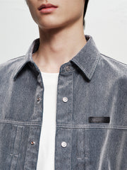 Men's Flocked Denim Jacket