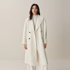 Women's Double-Breasted Belted Wool Coat