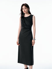 Women's Sleeveless Ruched-Waist Dress