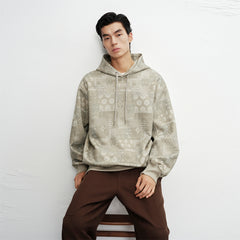 Men's Allover Jacquard Hooded Sweatshirt