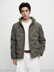 Men's Letter-Bonded Puffer Jacket