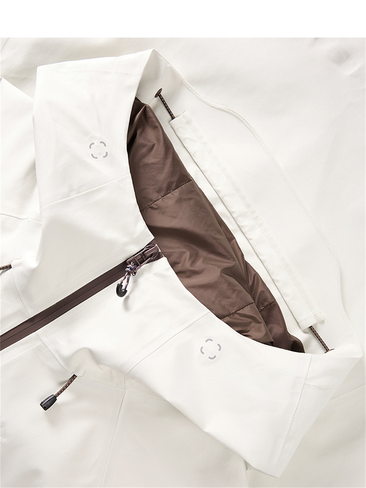 Men's White Hooded Shell Jacket