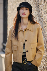 Women's Short Faux Suede Jacket