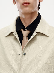 Men's Stretch Faux Suede Jacquard Jacket