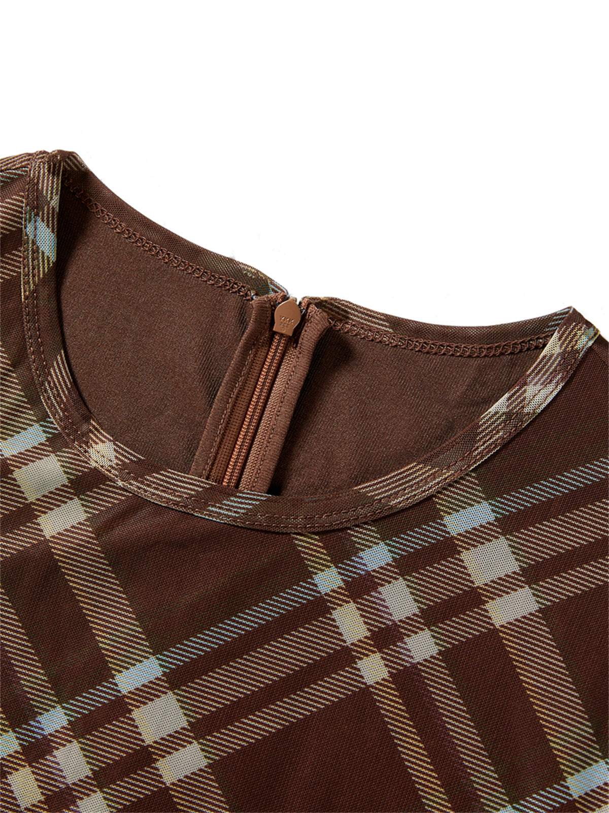 Women's Asymmetric Plaid Knit Dress
