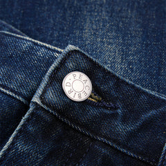 Men's Washed Embroidered Jeans