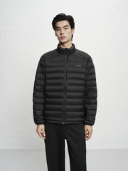 Men's Dual-Fabric Quilted Puffer Jacket