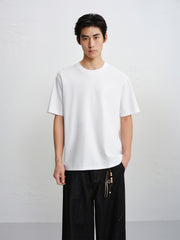 Men's Solid Embroidered Short-Sleeve T-Shirt