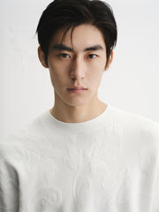 Men's Allover Jacquard Textured Knit Sweater