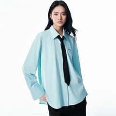 Women's Relaxed Shirt with Detachable Tie
