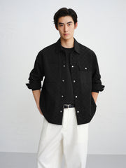 Men's Relaxed Checkerboard Jacquard Shirt