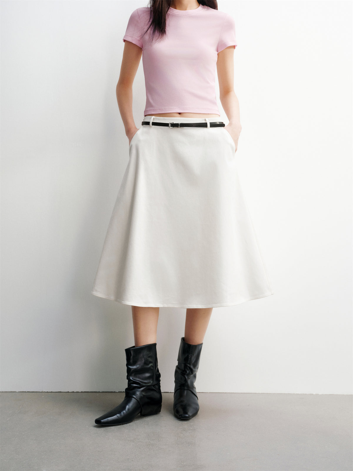 Women's A-Line Midi Skirt