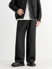 Men's Straight-Leg Textured Suit Pants