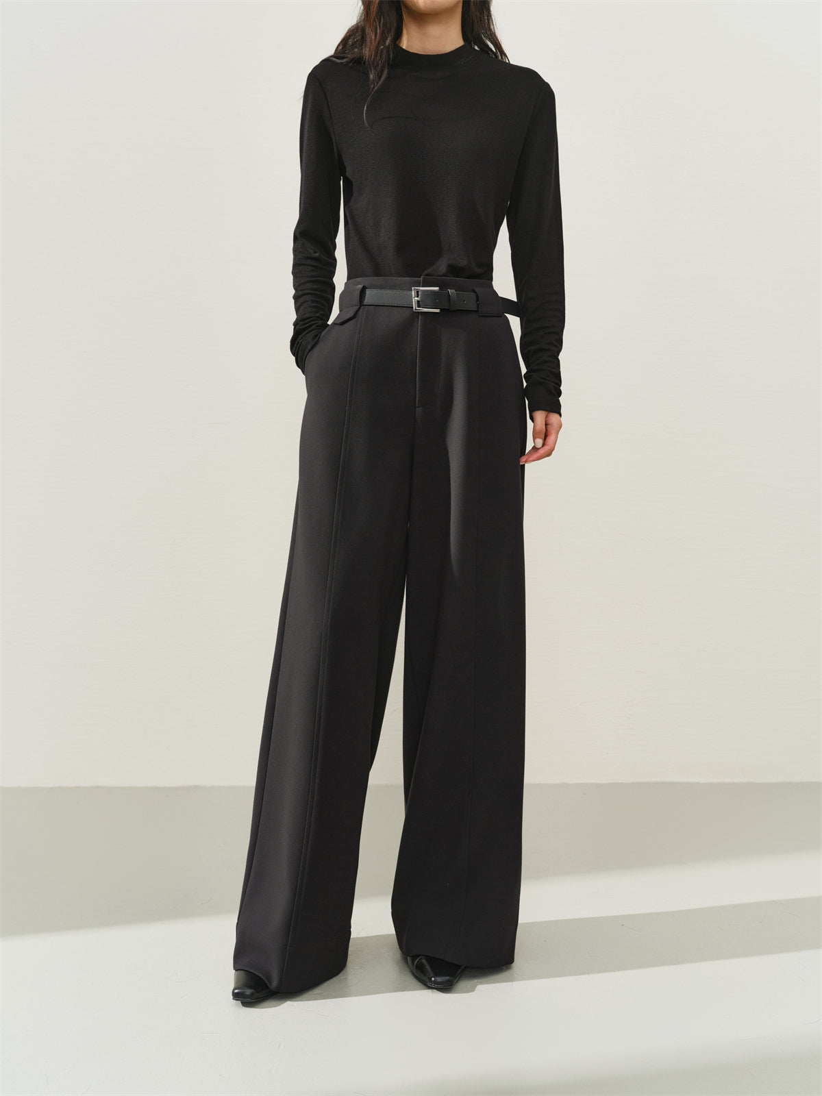 Women's High-Waist Straight-Leg Suit Trousers