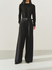 Women's High-Waist Straight-Leg Suit Trousers
