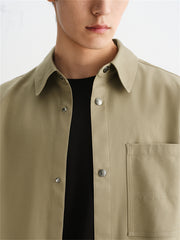 Men's Solid Oversized Shirt