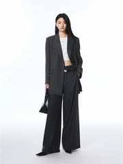 Women's Peaked Lapel Double-Breasted Blazer