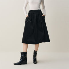 Women's Corduroy Flared Maxi Skirt