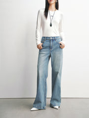 Women's Distressed Washed  Jeans