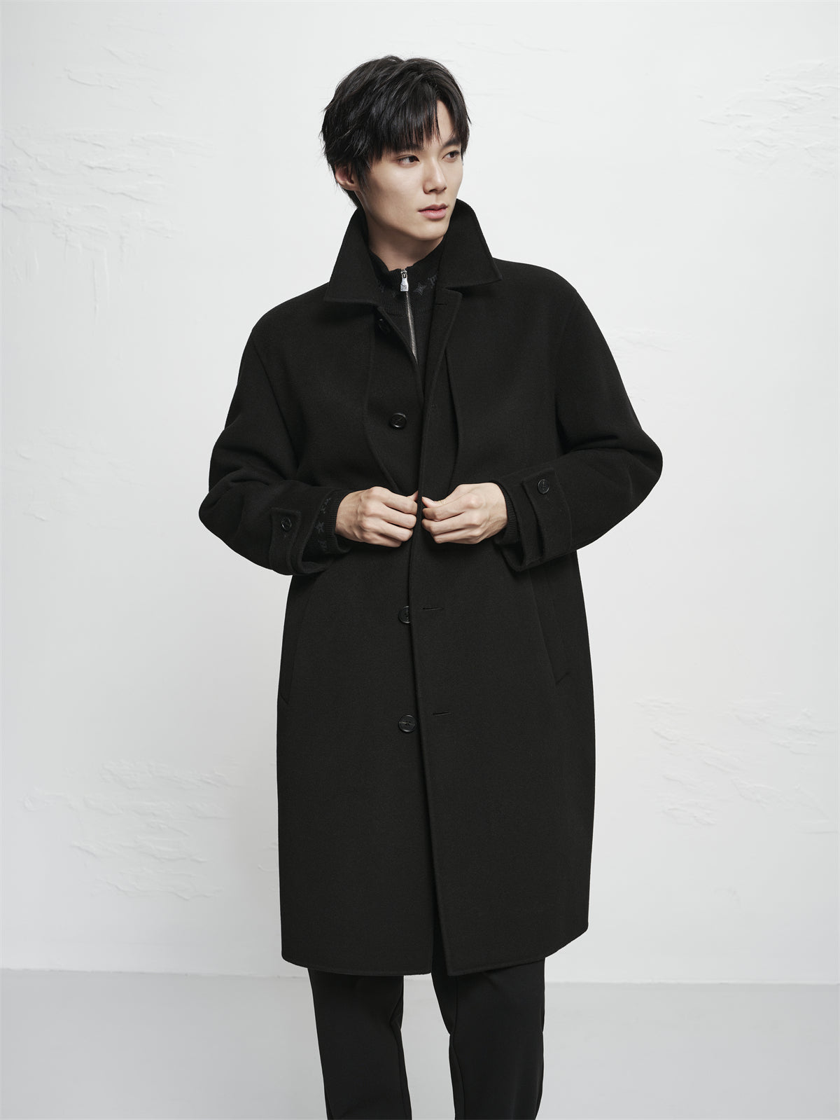 Men's Double-Face Trench-Style Coat