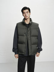 Men's Oversized Solid Down Vest