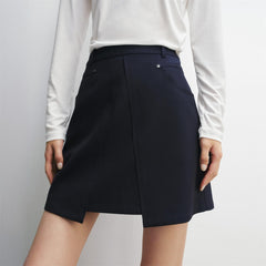 Women's Navy A-Line Mini Skirt