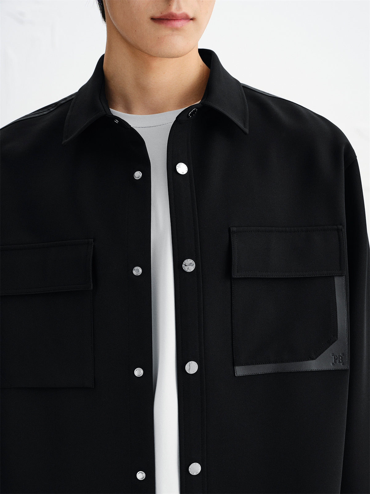 Men's Utility Long-Sleeve Shirt with Patch Pockets